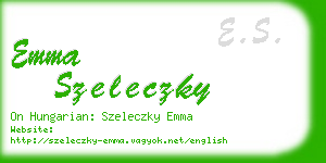 emma szeleczky business card